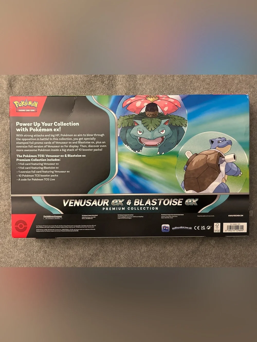 Pokemon Venusaur EX & Blastoise EX Premium Collection Box